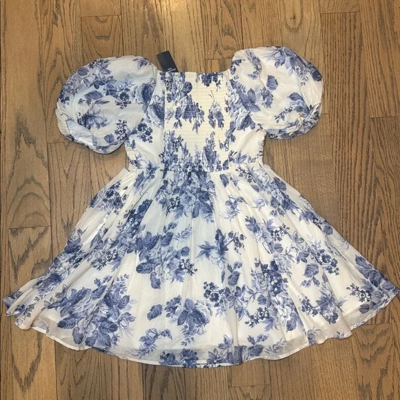 NWT Abercrombie Kids’ Emerson Puff Sleeve Floral Dress Size 11/12 - Picture 4 of 11